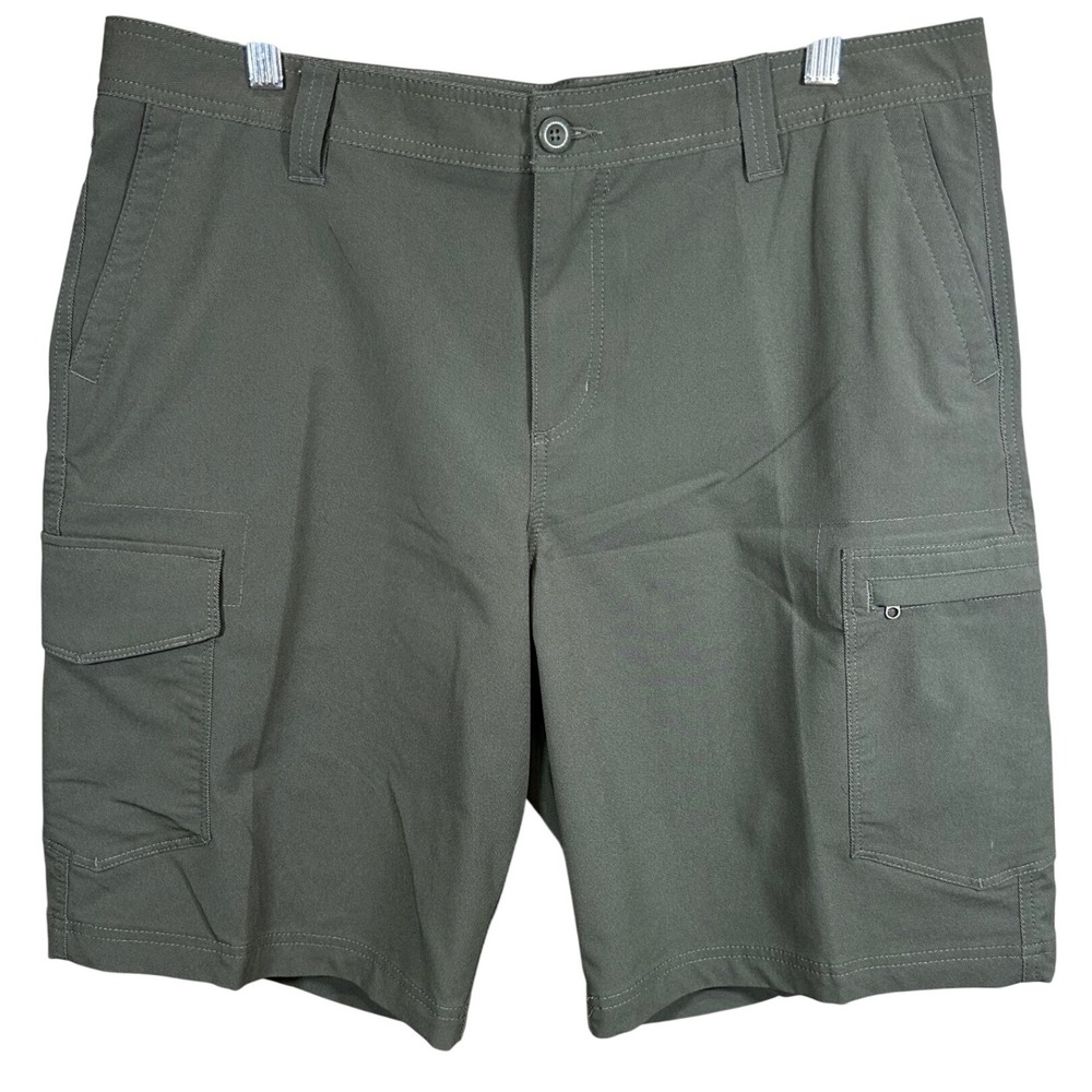 George Mens Cargo Shorts 38 Green Stretch‎ Performance Hiking EUC